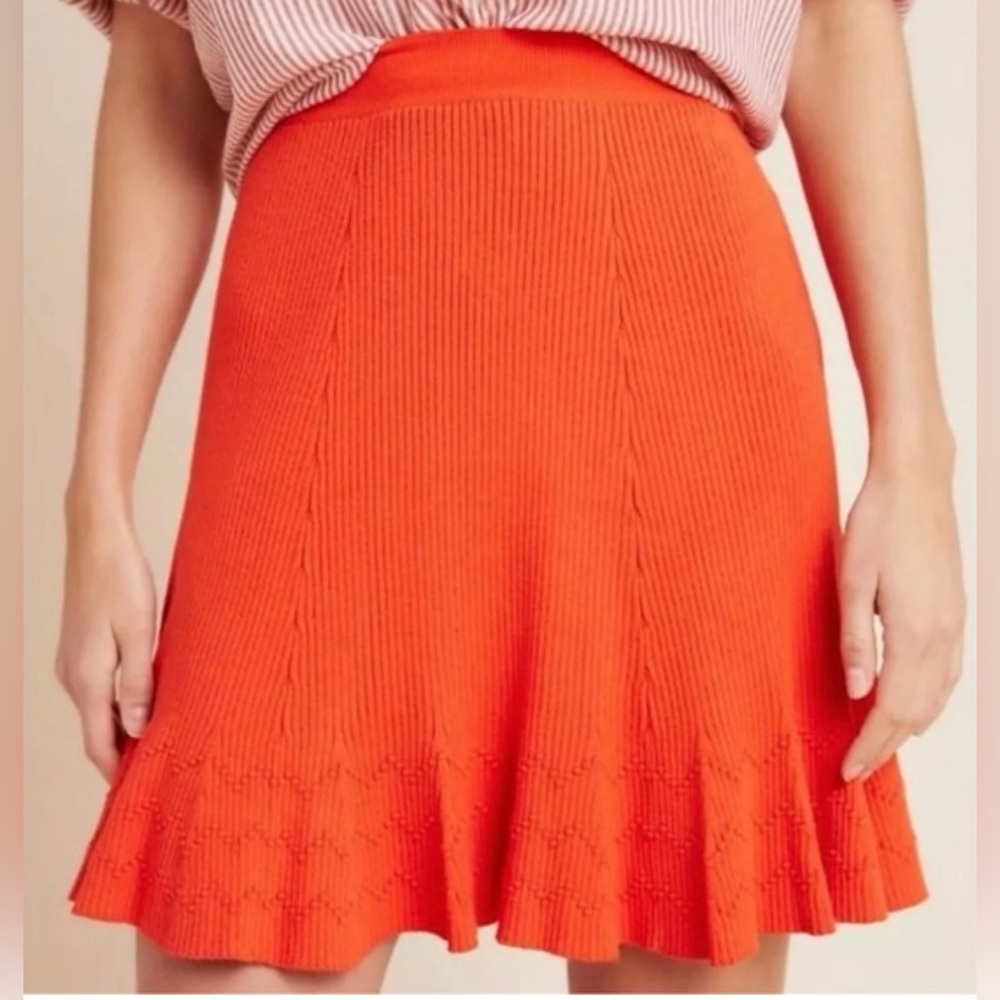 Anthropologie Maeve Jovie Ribbed
Sweater Mini‎ Skirt-Size XS